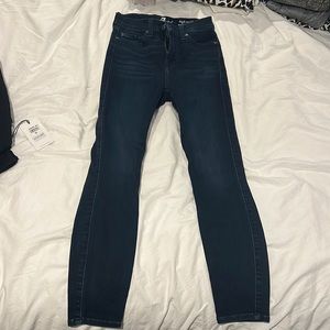 Worn once 7 for all mankind high rise ankle gwenevere jeans size 23